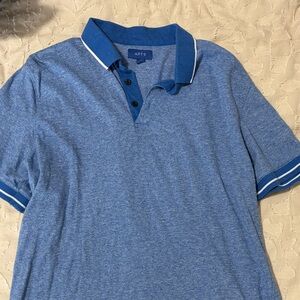 Apt. 9 Blue Polo Shirt with White Accents